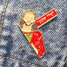 Load image into Gallery viewer, Enamel pins Enamel Pins Festive Fox Jesus I saw that