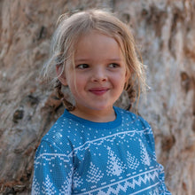Load image into Gallery viewer, Frosty Blue - Ugly Christmas 'Jumper' (Lightweight Shirt) Kids Shirts Festive Fox