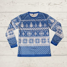Load image into Gallery viewer, Frosty Blue - Ugly Christmas 'Jumper' (Lightweight Shirt) Unisex Shirts & Tops Festive Fox XS