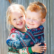 Load image into Gallery viewer, Noel Blue - Ugly Christmas 'Jumper' (Lightweight Shirt) Kids Shirts Festive Fox