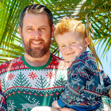 Load image into Gallery viewer, Noel Blue - Ugly Christmas 'Jumper' (Lightweight Shirt) Kids Shirts Festive Fox