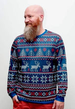Load image into Gallery viewer, Noel Blue - Ugly Christmas 'Jumper' (Lightweight Shirt) Unisex Shirts Festive Fox