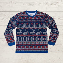 Load image into Gallery viewer, Noel Blue - Ugly Christmas 'Jumper' (Lightweight Shirt) Unisex Shirts Festive Fox XS