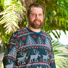 Load image into Gallery viewer, Noel Blue - Ugly Christmas &#39;Jumper&#39; (Lightweight Shirt) Unisex Shirts Festive Fox 
