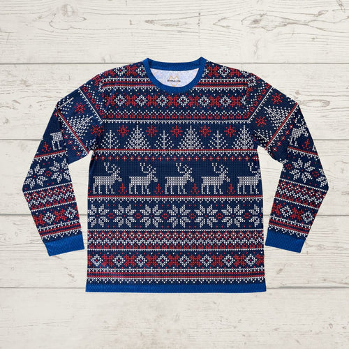 Noel Blue - Ugly Christmas 'Jumper' (Lightweight Shirt) Unisex Shirts Festive Fox XS 